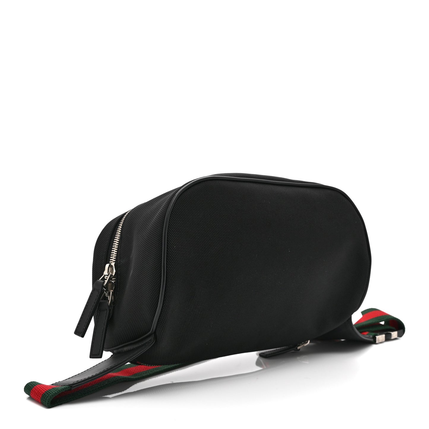 Techno Canvas Web Large Belt Bag Black