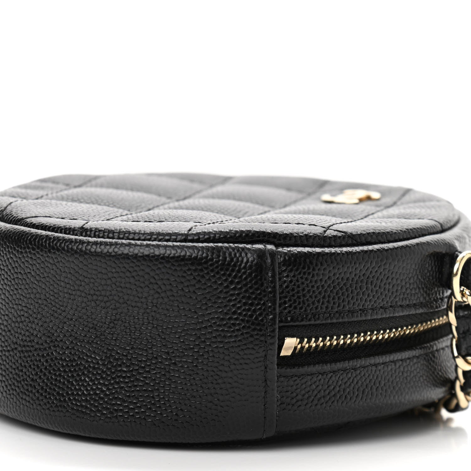 Chanel Caviar Quilted Round Clutch With Chain Black 10 of 10