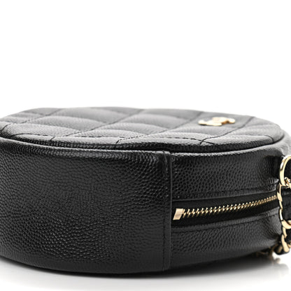 Chanel Caviar Quilted Round Clutch With Chain Black 10 of 10