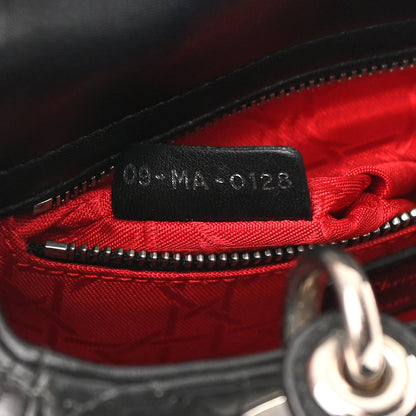 Christian Dior Lambskin Cannage Small Lucky Badges My Lady Dior Black 7 of 17
