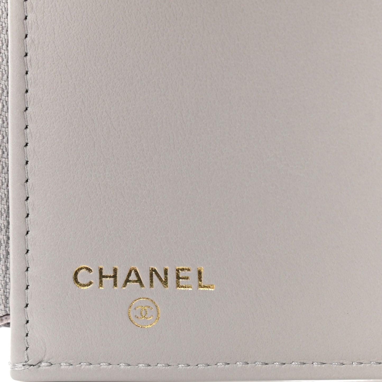 Caviar Quilted Small Flap Wallet Grey