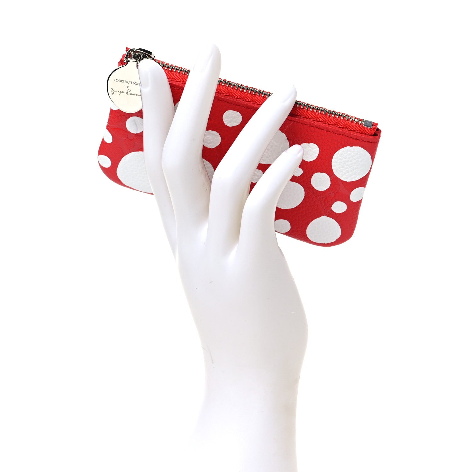 Louis Vuitton LV X YK Empreinte Infinity Dots Key Pouch Red White 3 of 14