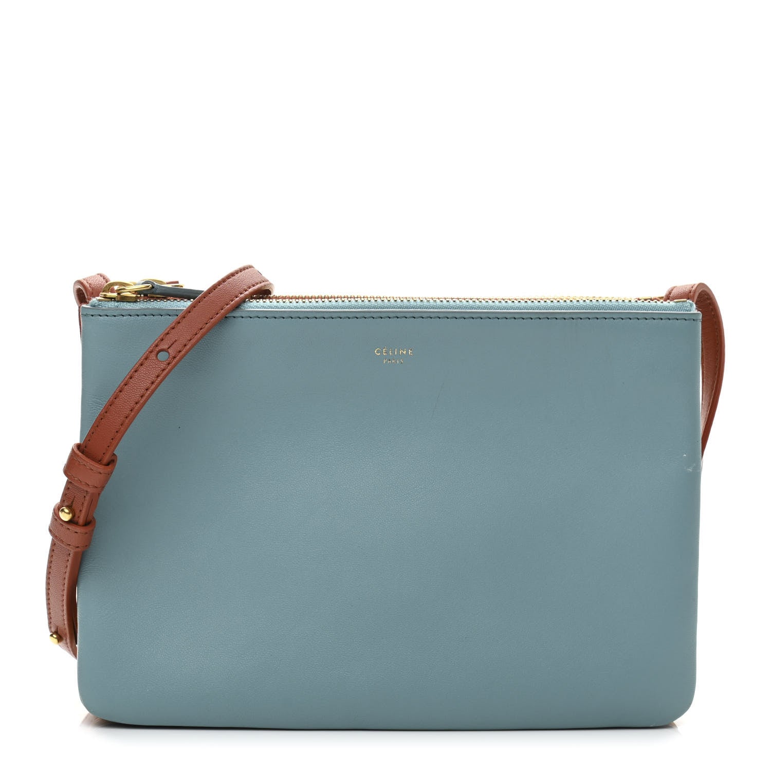 Celine Lambskin Small Multicolor Trio Crossbody Bag Antarctic 1 of 13
