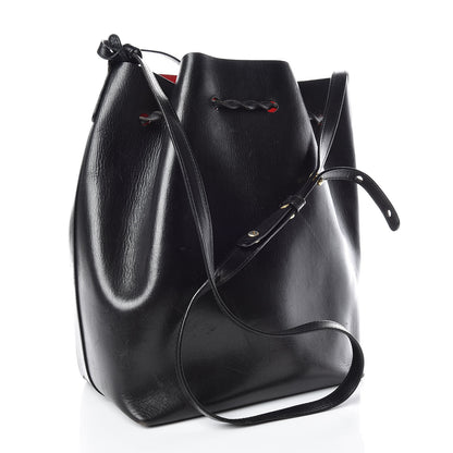 Mansur Gavriel Vegetable Tanned Calfskin Bucket Bag Black Flamma 4 of 16