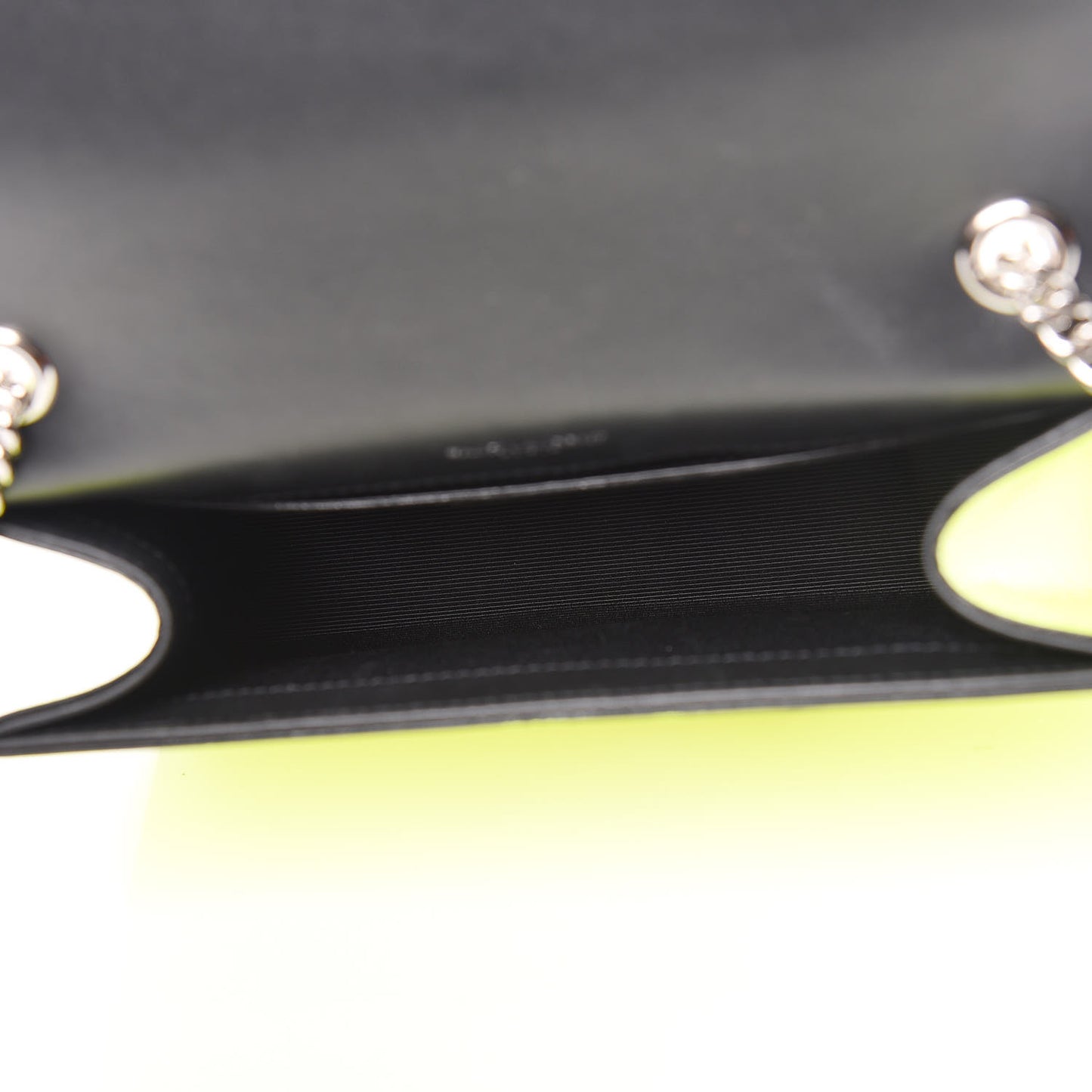 Patent Grain de Poudre Small Monogram Kate Satchel Neon Yellow