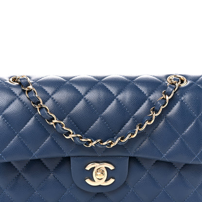 Chanel Caviar Quilted Small Double Flap Navy 8 of 11