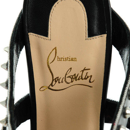 Christian Louboutin Kid Tchicaboum 85 Pumps 38.5 Black Silver 7 of 8