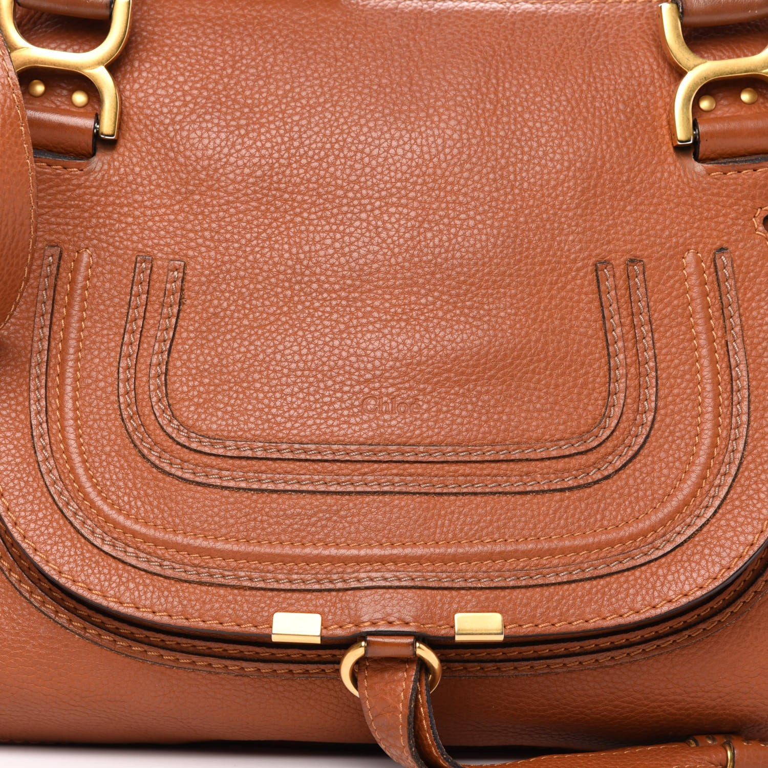 Chloe Calfskin Medium Marcie Satchel Tan 16 of 16