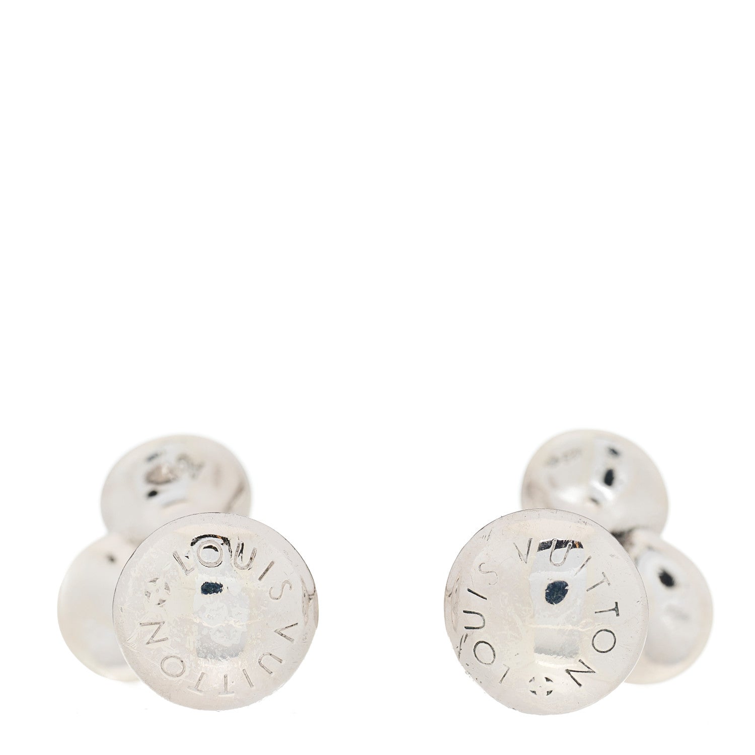 Louis Vuitton Sterling Silver Nail Rivet Cufflinks 2 of 3
