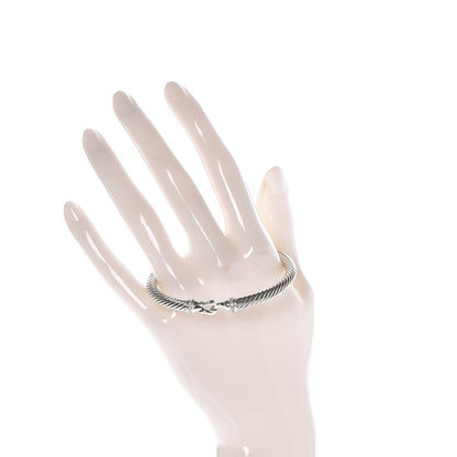 David Yurman Sterling Silver Diamond 5mm Cable Buckle Bracelet 2 of 4