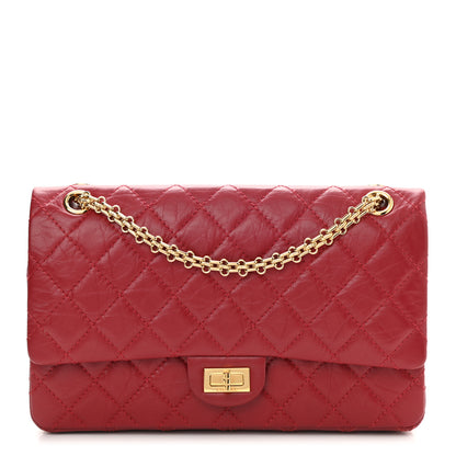 Chanel Aged Calfskin Quilted 2.55 Reissue 226 Flap Dark Red 1 of 10