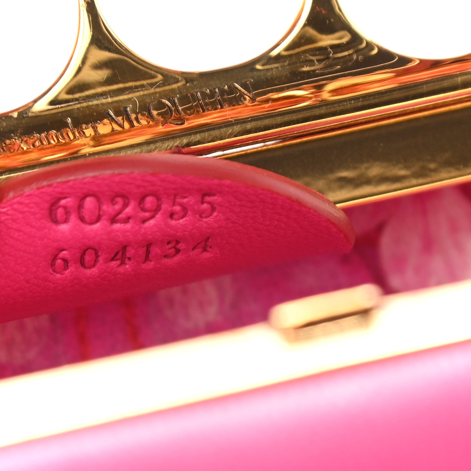 Alexander McQueen Nappa Butterfly Knuckle Duster Box Clutch Orchid Pink 7 of 11