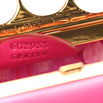Alexander McQueen Nappa Butterfly Knuckle Duster Box Clutch Orchid Pink 7 of 11