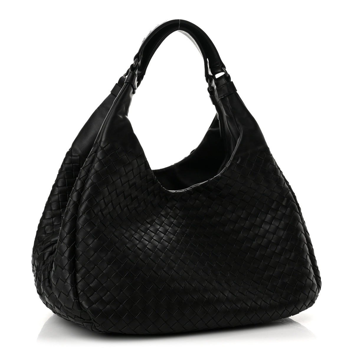 Bottega Veneta Nappa Intrecciato Medium Campana Shoulder Bag Black 4 of 14