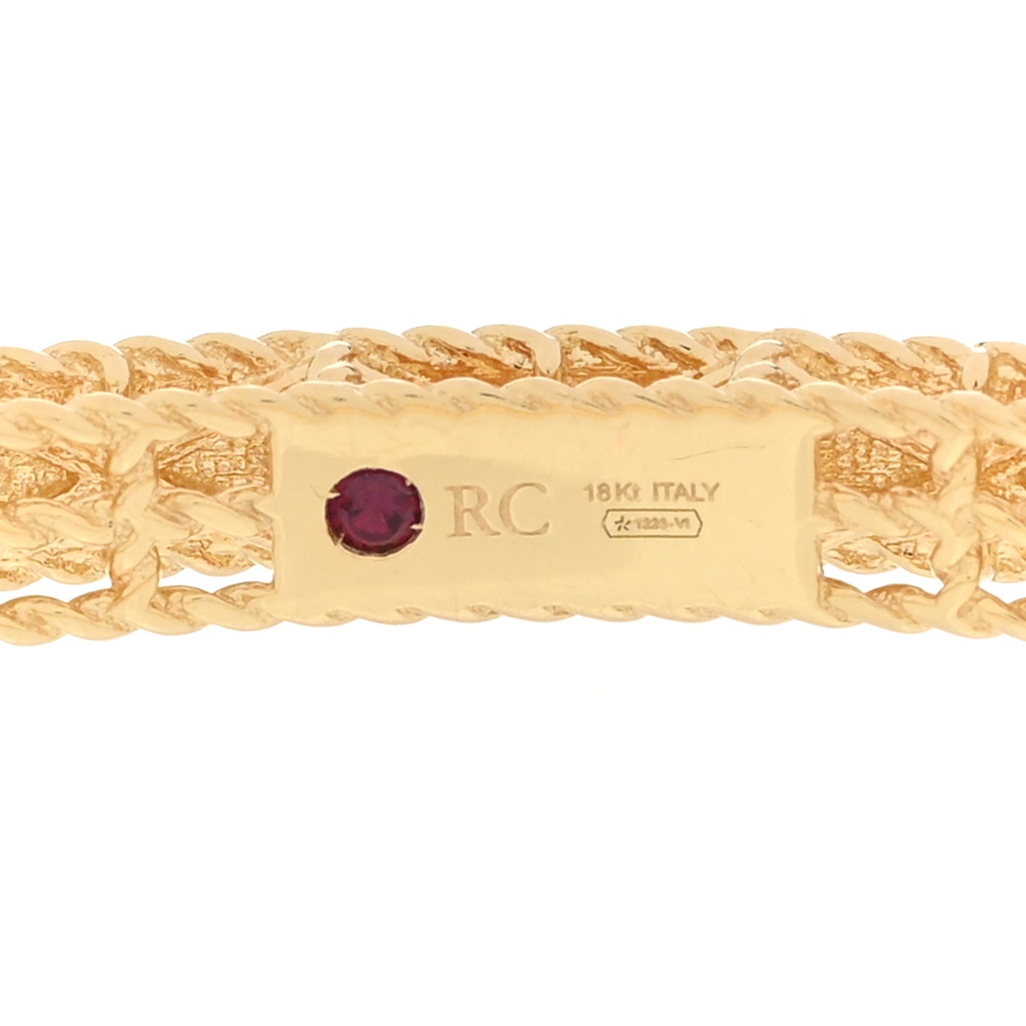 18K Yellow Gold Symphony New Barocco Oval Bangle Bracelet