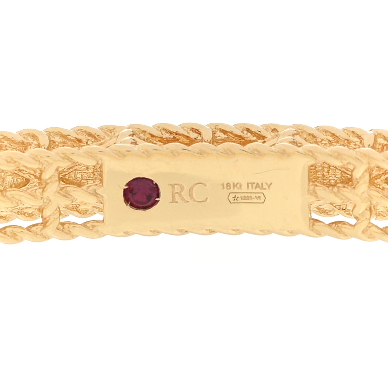 Roberto Coin 18K Yellow Gold Symphony New Barocco Oval Bangle Bracelet 3 of 4