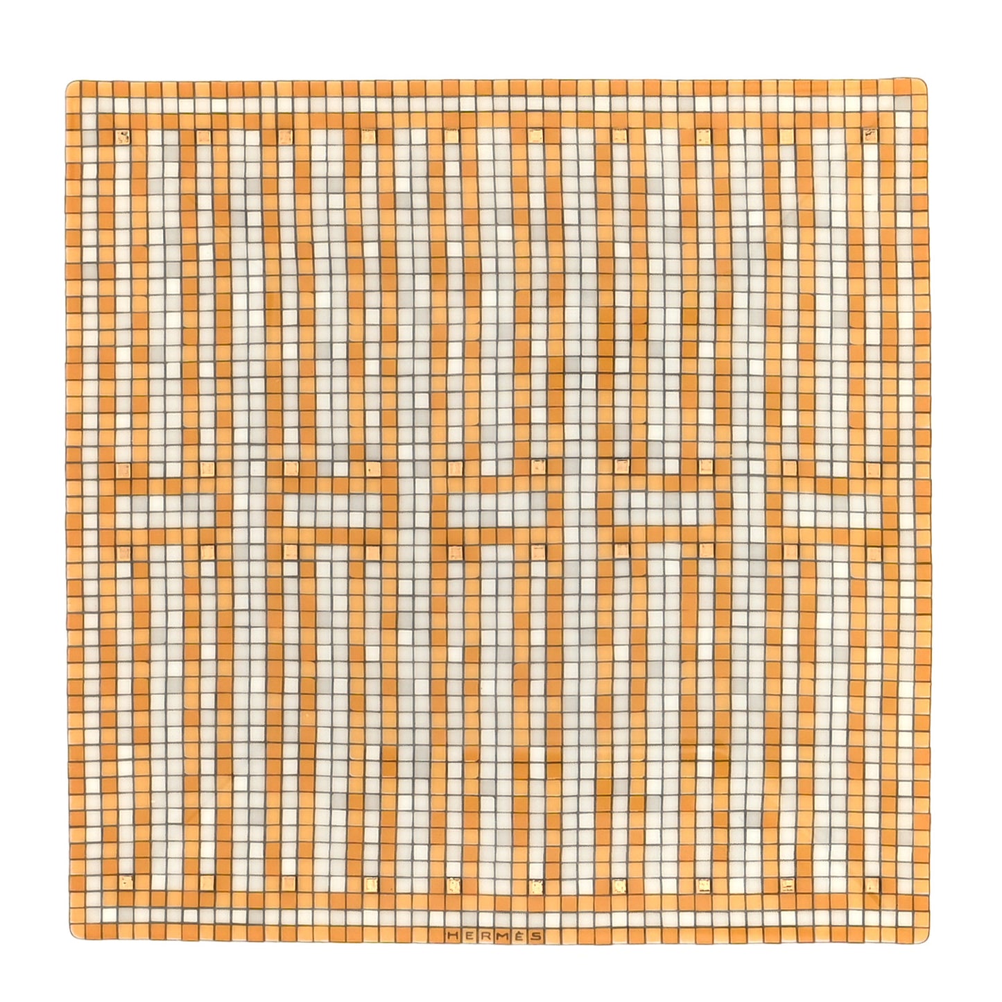 Porcelain Mosaique au 24 Square Plate N°2 Gold