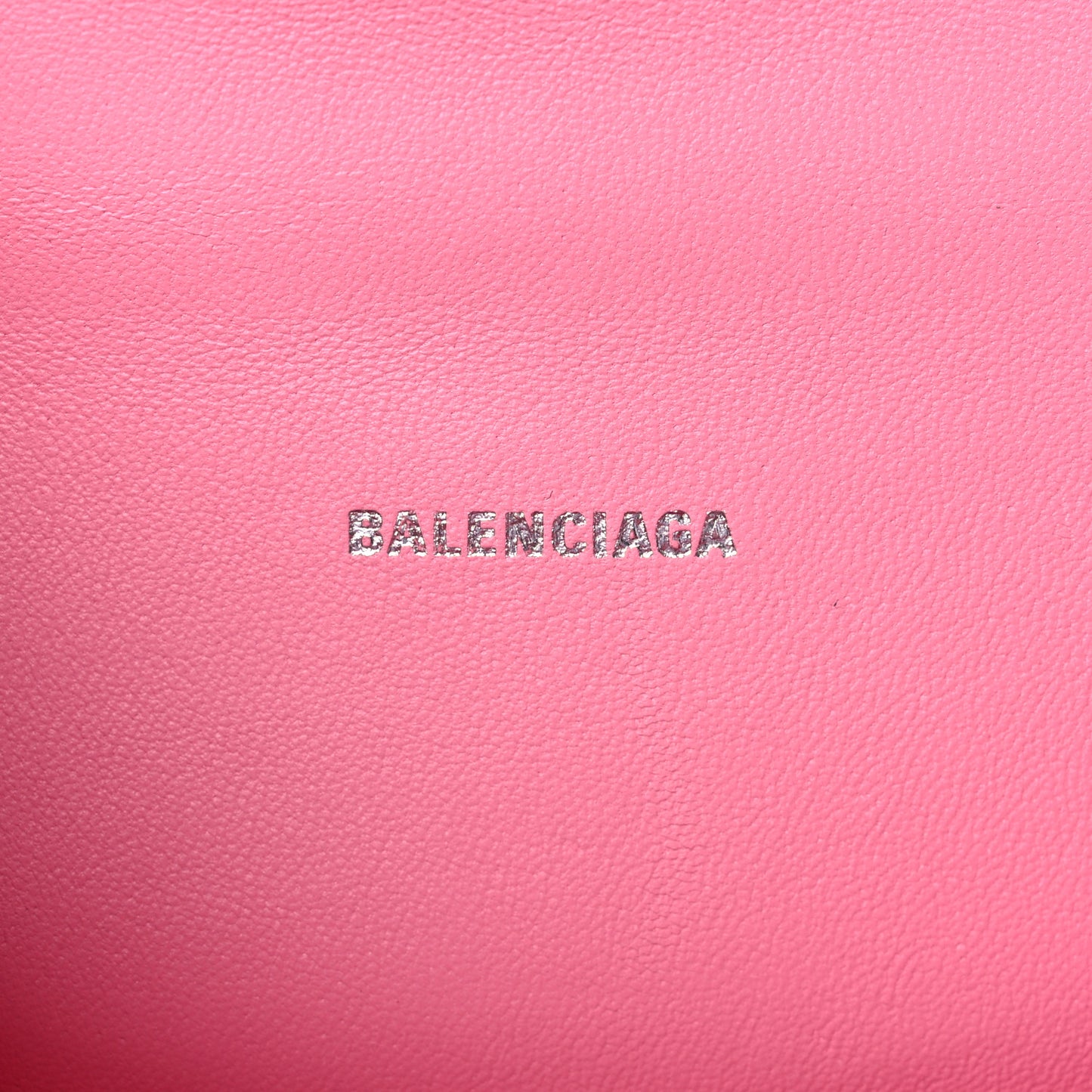 Shiny Calfskin Crocodile Embossed Hourglass Top Handle Bag XS Sweet Pink