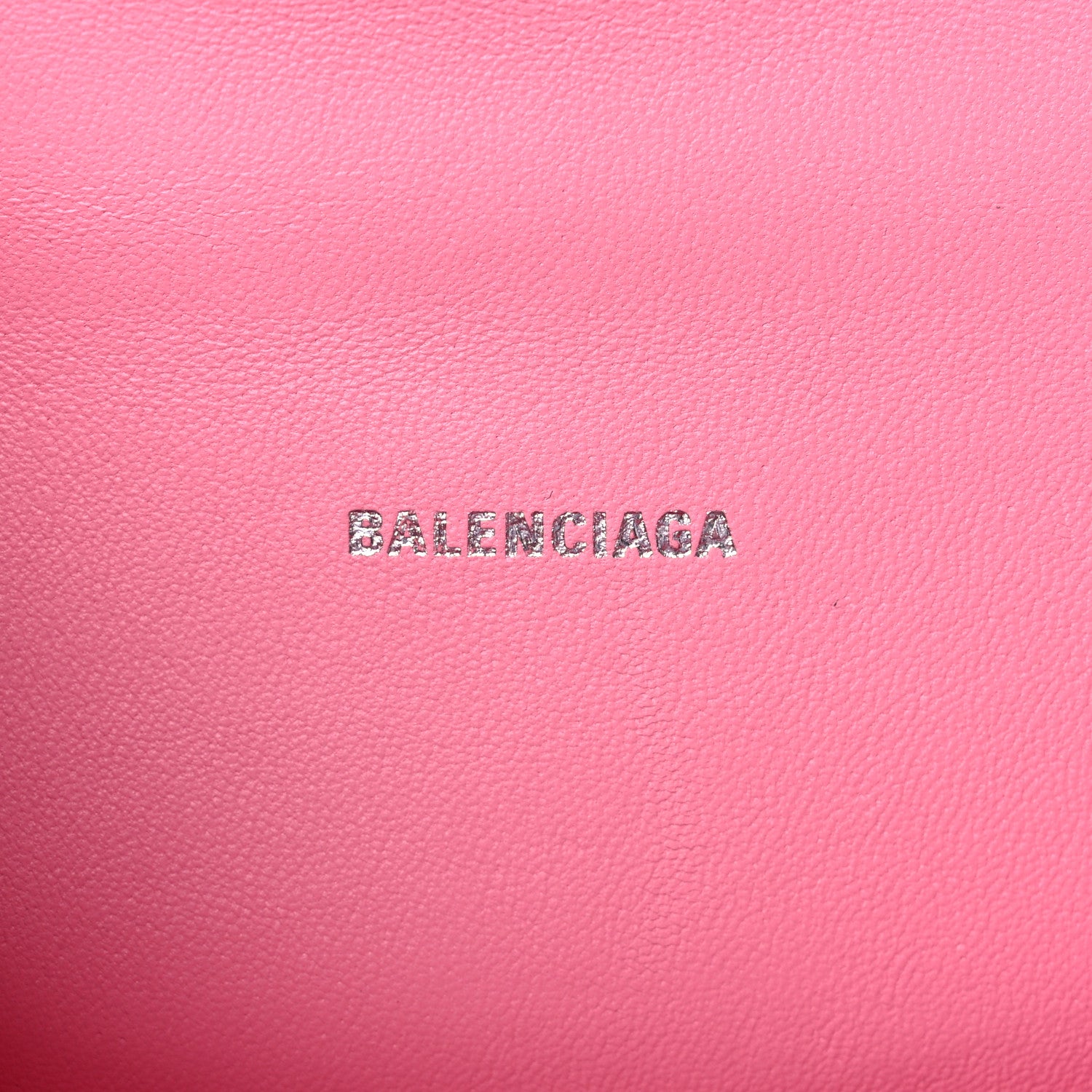 Balenciaga Shiny Calfskin Crocodile Embossed Hourglass Top Handle Bag XS Sweet Pink 6 of 10