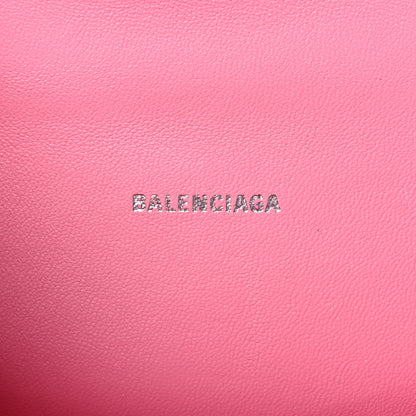 Balenciaga Shiny Calfskin Crocodile Embossed Hourglass Top Handle Bag XS Sweet Pink 6 of 10