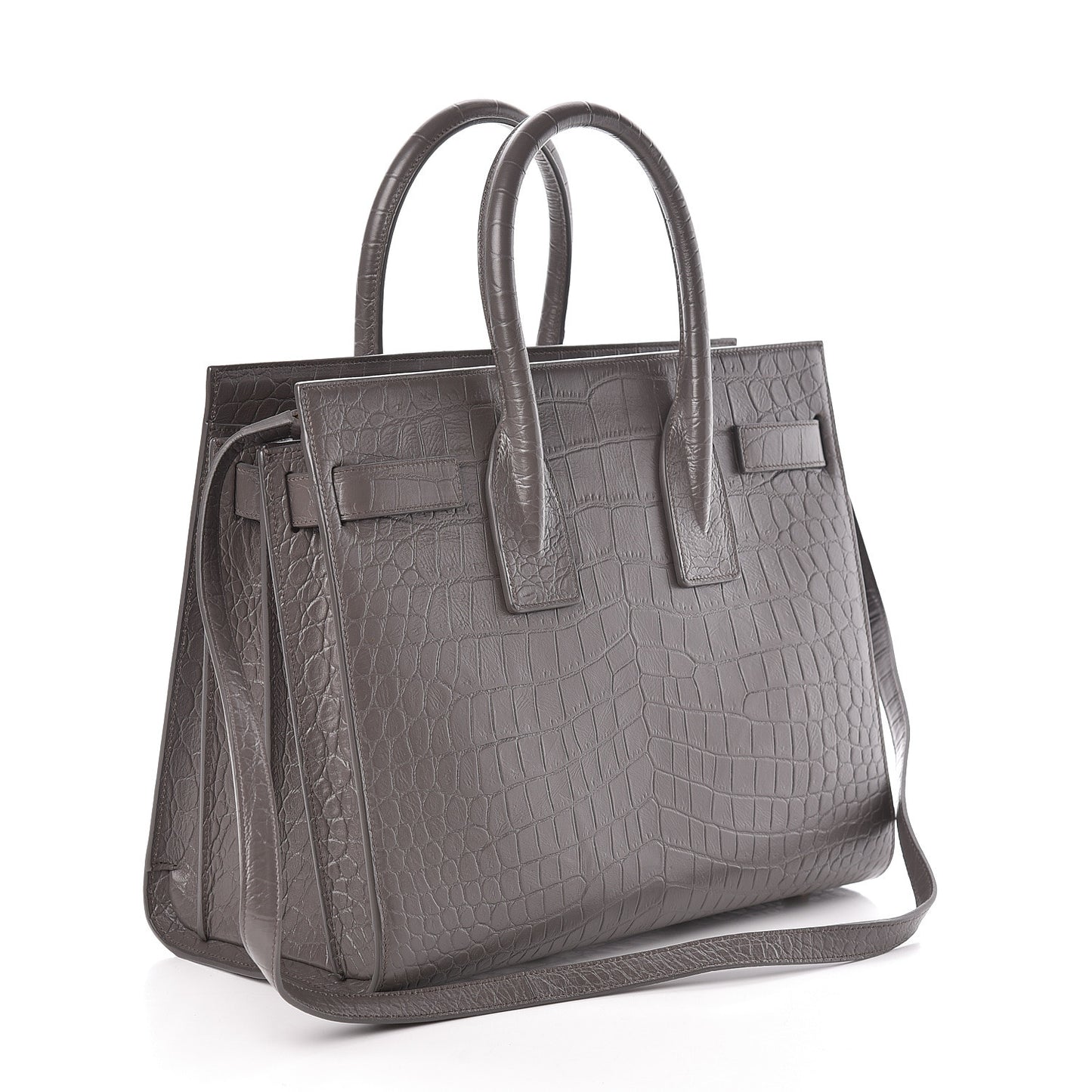 Crocodile Embossed Small Sac De Jour Fog