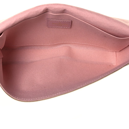 Louis Vuitton Damier Azur Pochette Felicie Chain Wallet Rose Ballerine 6 of 9