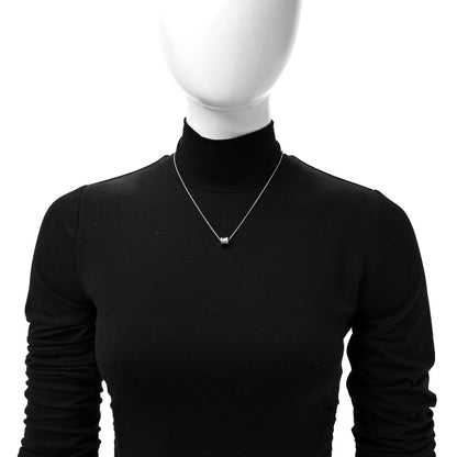 Bulgari 18K White Gold Mini B.Zero1 Pendant Necklace 3 of 6