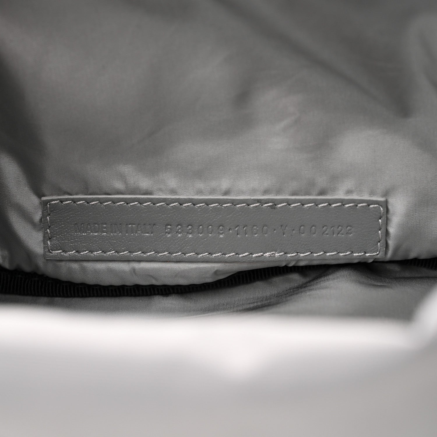 Balenciaga Textured Sport Nylon Logo Embroidered Wheel Beltpack Grey White 7 of 10