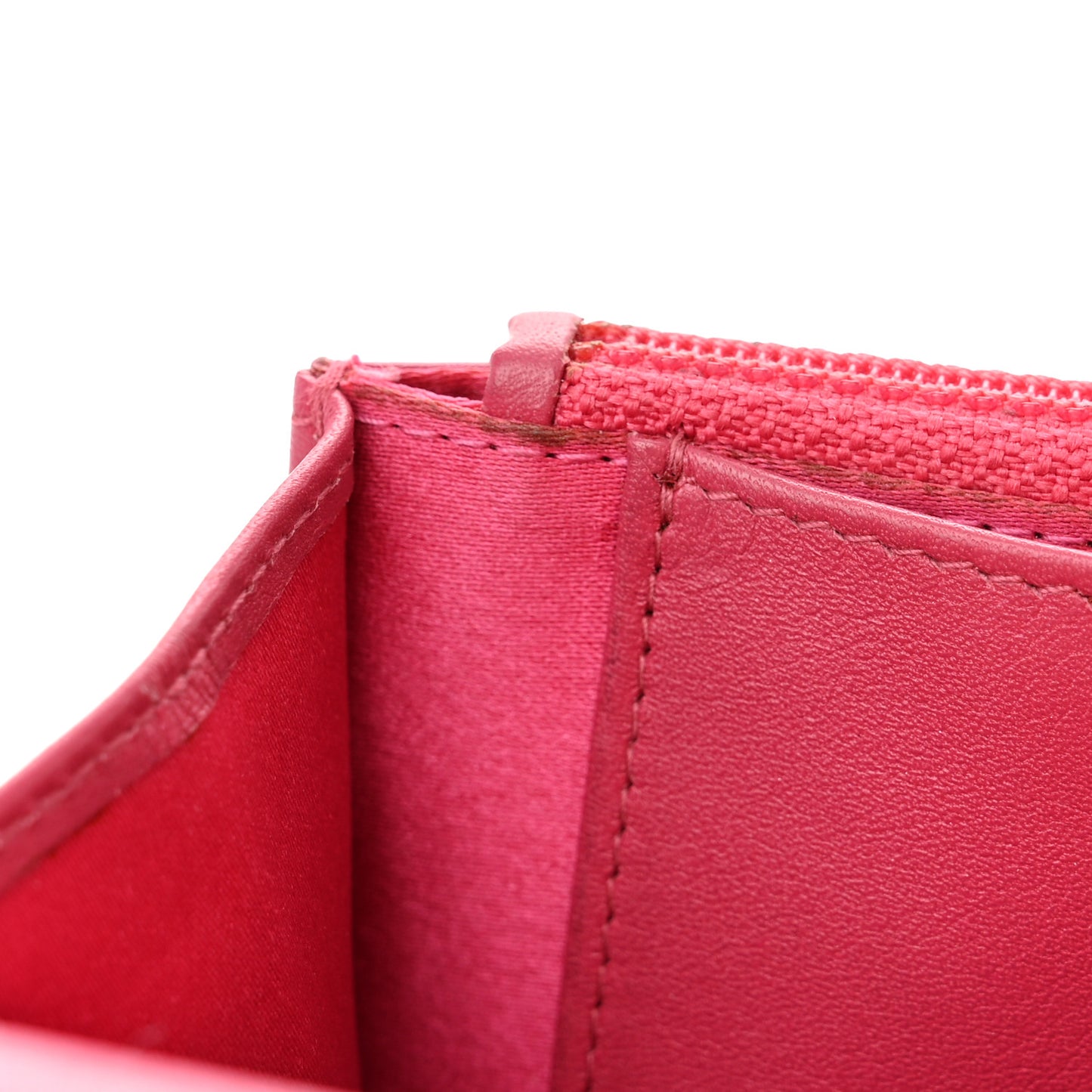 Patent Camellia Embossed Wallet on Chain WOC Rose