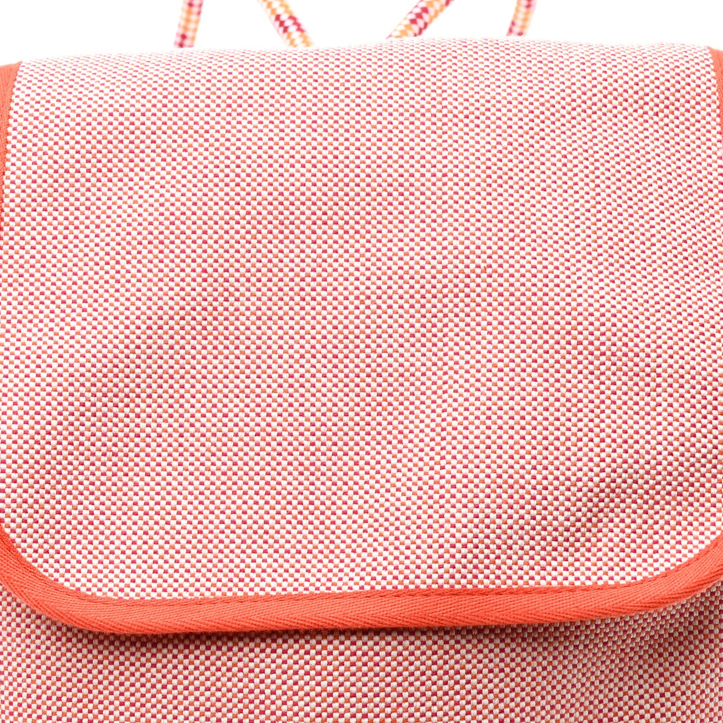 H Canvas Embroidered Les Cabanes Backpack Orange Feu