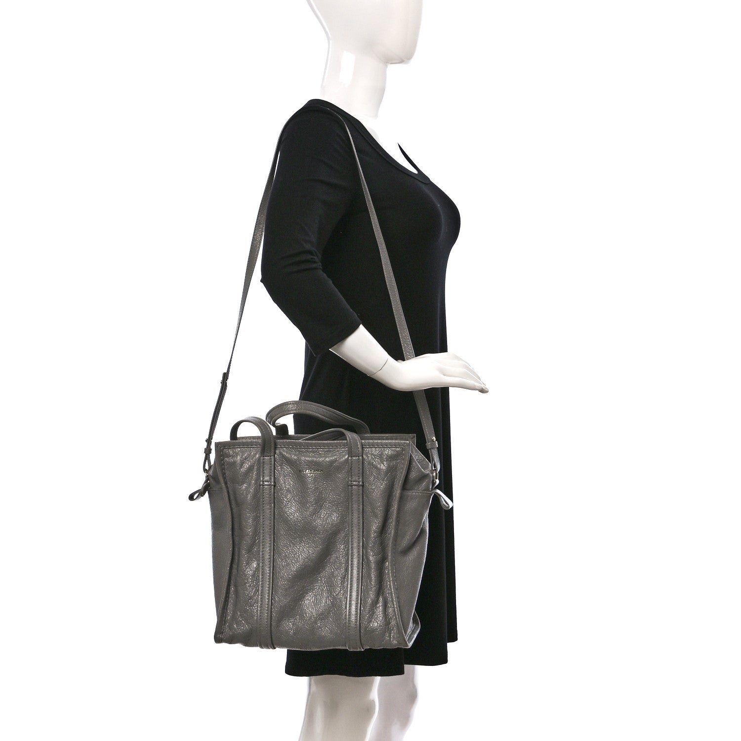 Balenciaga Agneau Small Bazar Shopper Tote Gris Pyrite 3 of 19