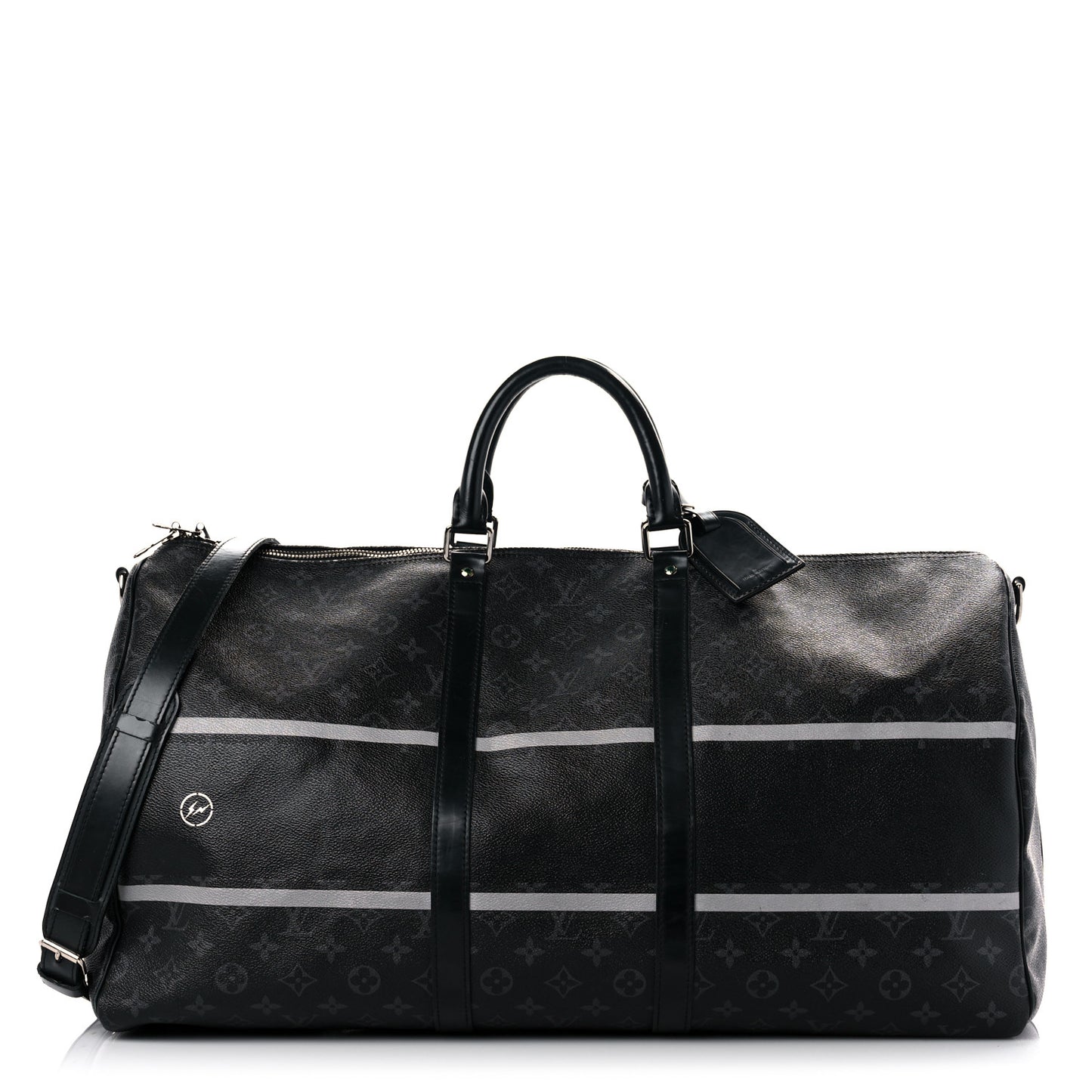 X FUJIWARA Monogram Eclipse Flash Fragment Keepall Bandouliere 55