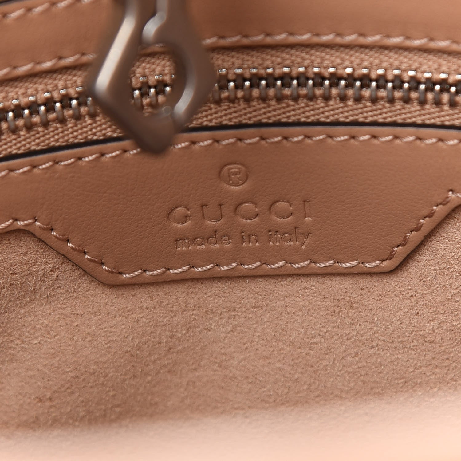 Gucci Calfskin Matelasse Aria Medium GG Marmont Shoulder Tote Camelia 6 of 9