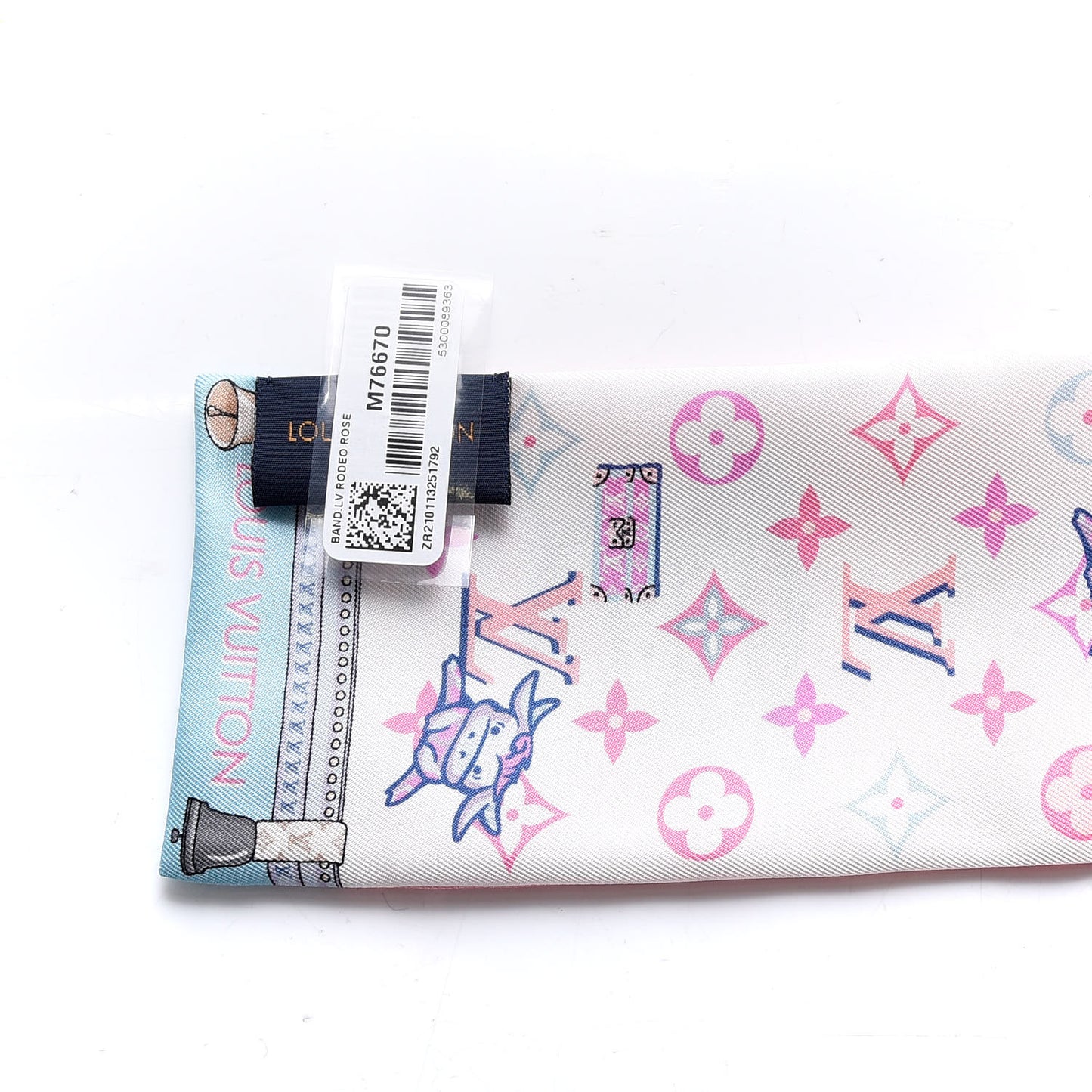 Silk Monogram Rodeo Bandeau Rose