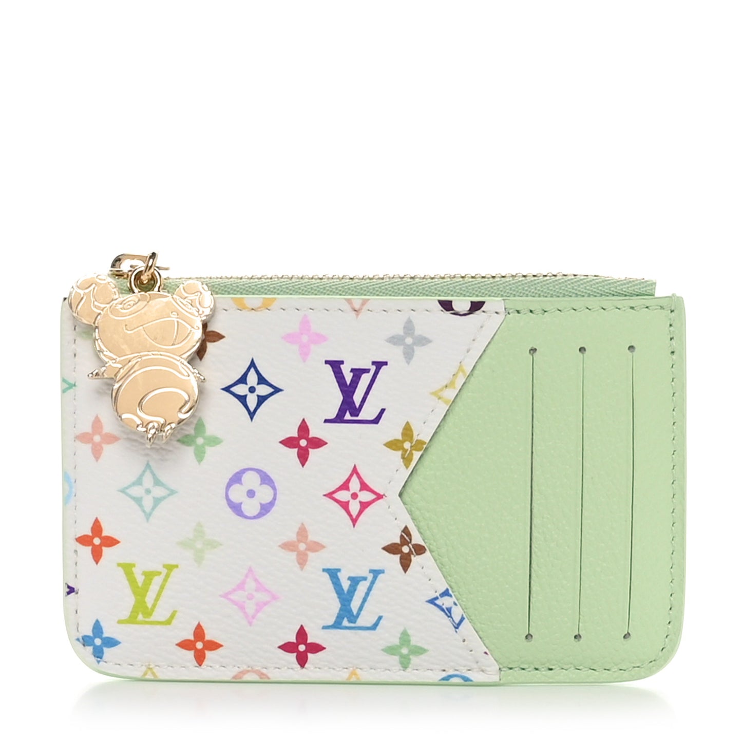 LV X TM Monogram Romy Card Holder Green Tea