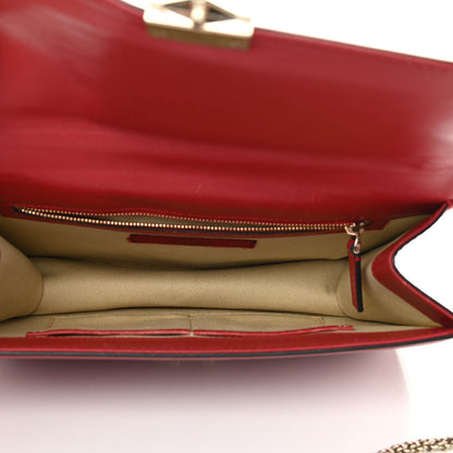 Valentino Garavani Vitello Medium Glam Lock Rockstud Flap Red 4 of 20