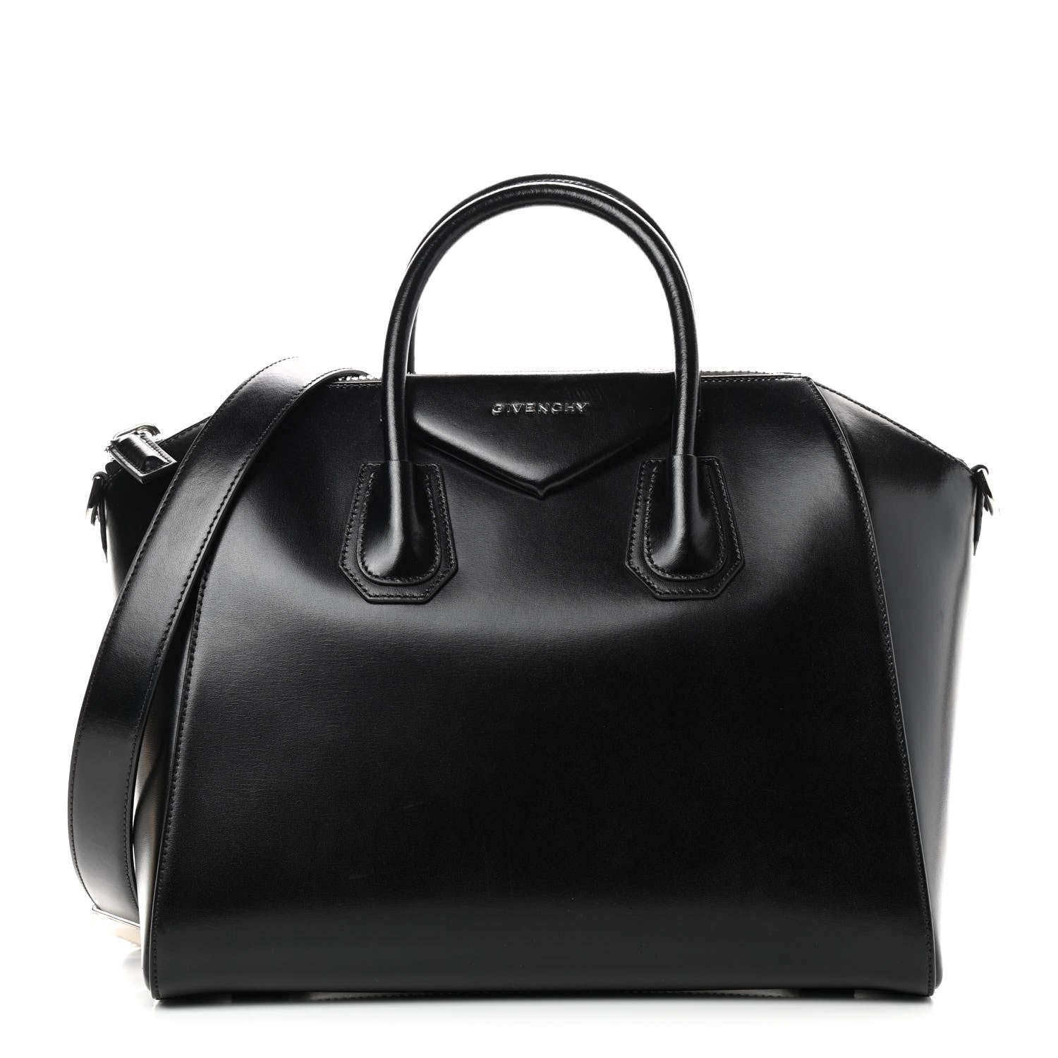 Givenchy Shiny Lord Calfskin Medium Antigona Black 1 of 9