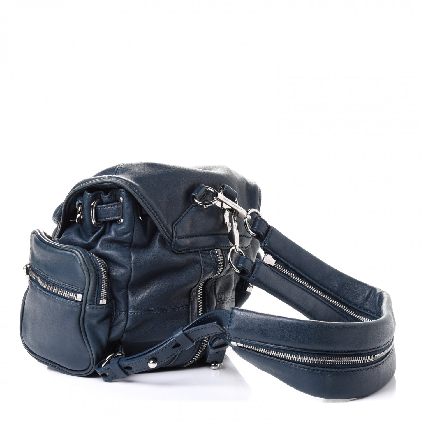 Lambskin Mini Marti Backpack Rhodium Hardware Blue
