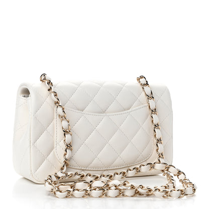 Chanel Lambskin Quilted Mini Rectangular Flap White 2 of 4