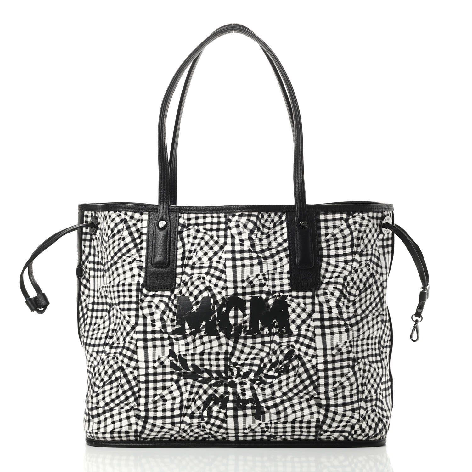MCM Visetos Medium Liz Reversible Shopper Tote Black 3 of 18