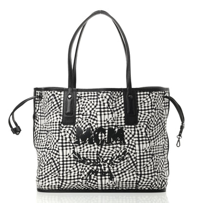 MCM Visetos Medium Liz Reversible Shopper Tote Black 3 of 18