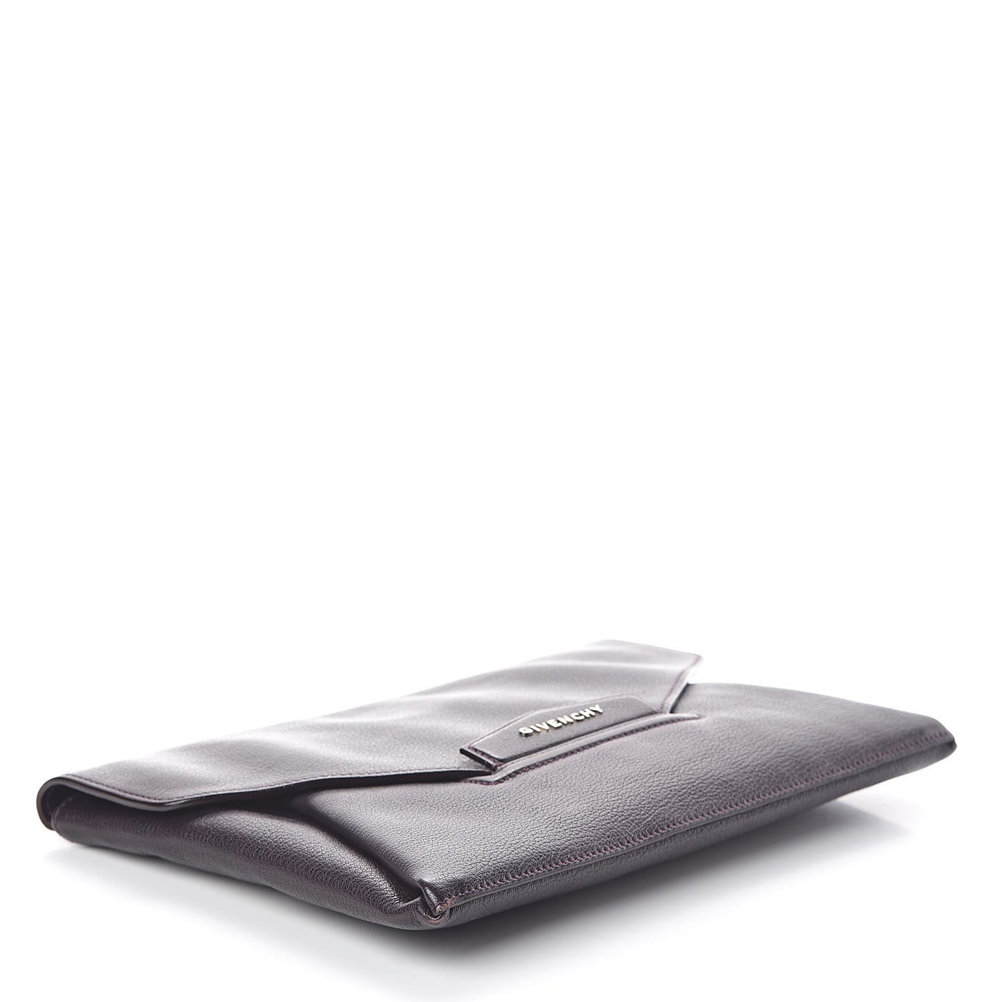 Sugar Goatskin Medium Antigona Envelope Clutch Aubergine