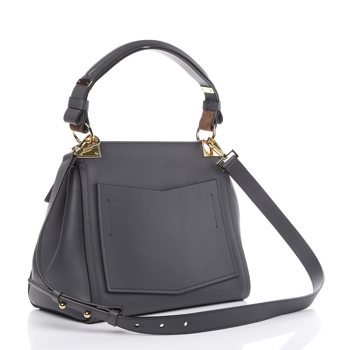 Calfskin Small Mystic Shoulder Bag Storm Grey
