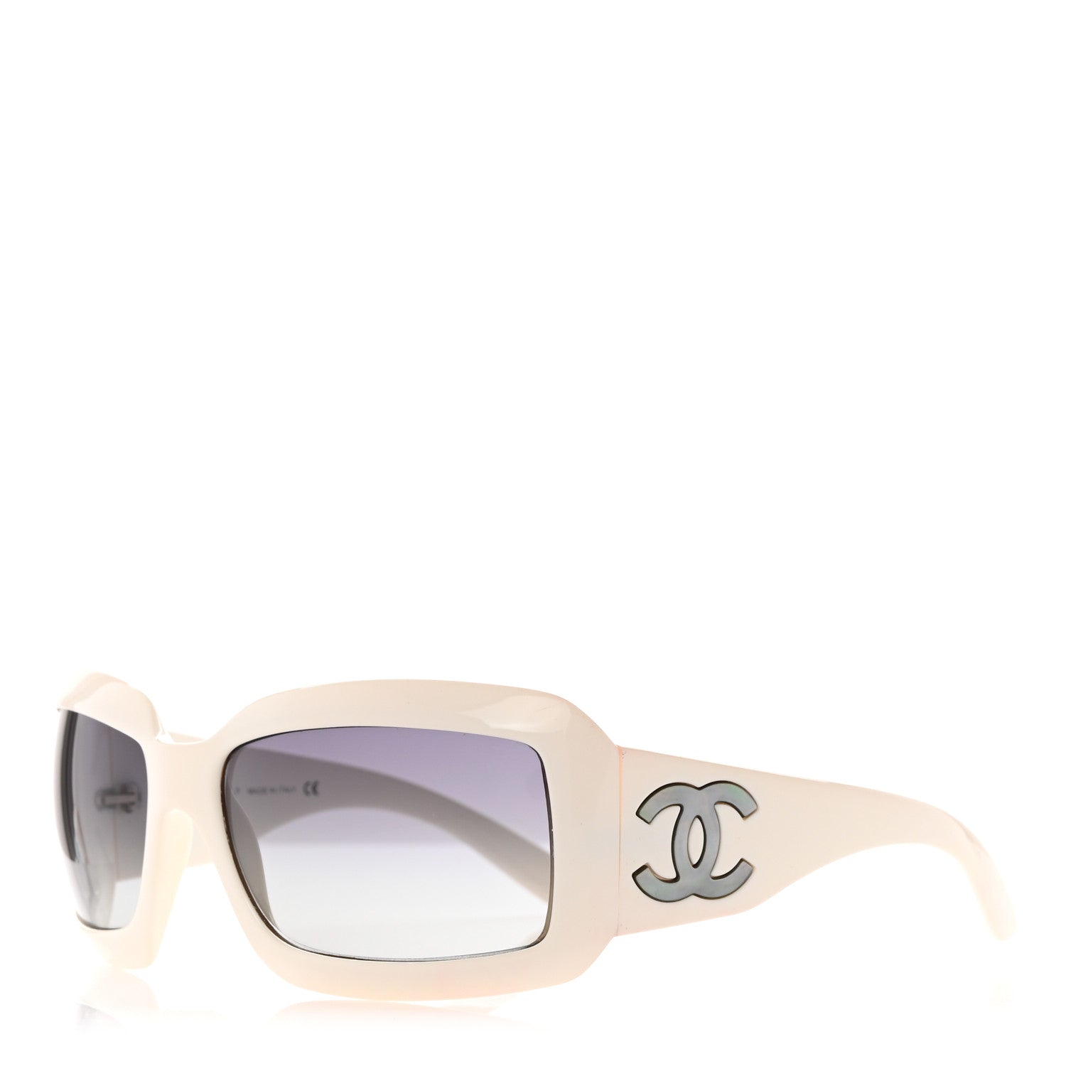 Chanel Mother of Pearl CC Sunglasses 5076-H White 1 of 8