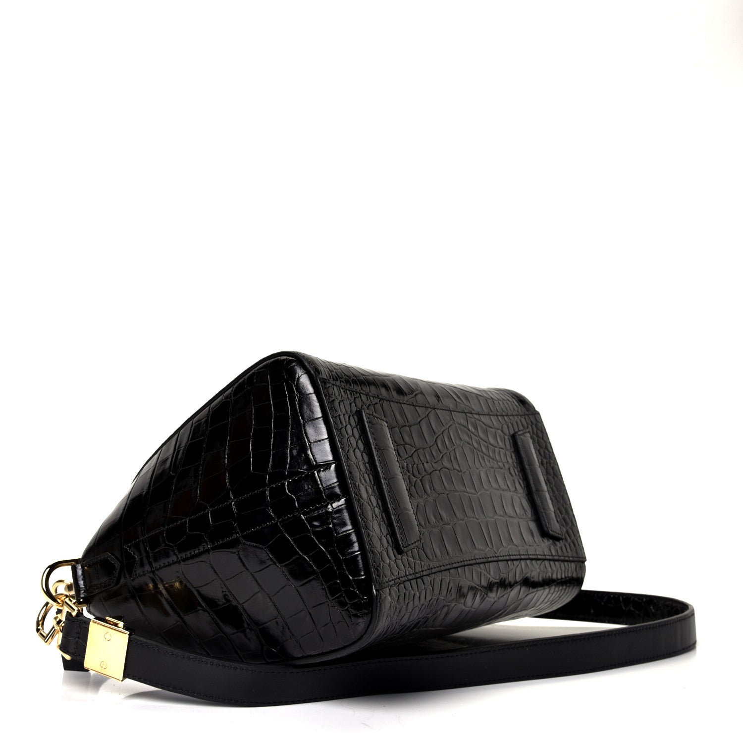 Givenchy Calfskin Crocodile Embossed Small Antigona Black 3 of 4