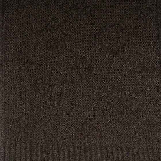 Cashmere Monogram Winter Scarf Brown