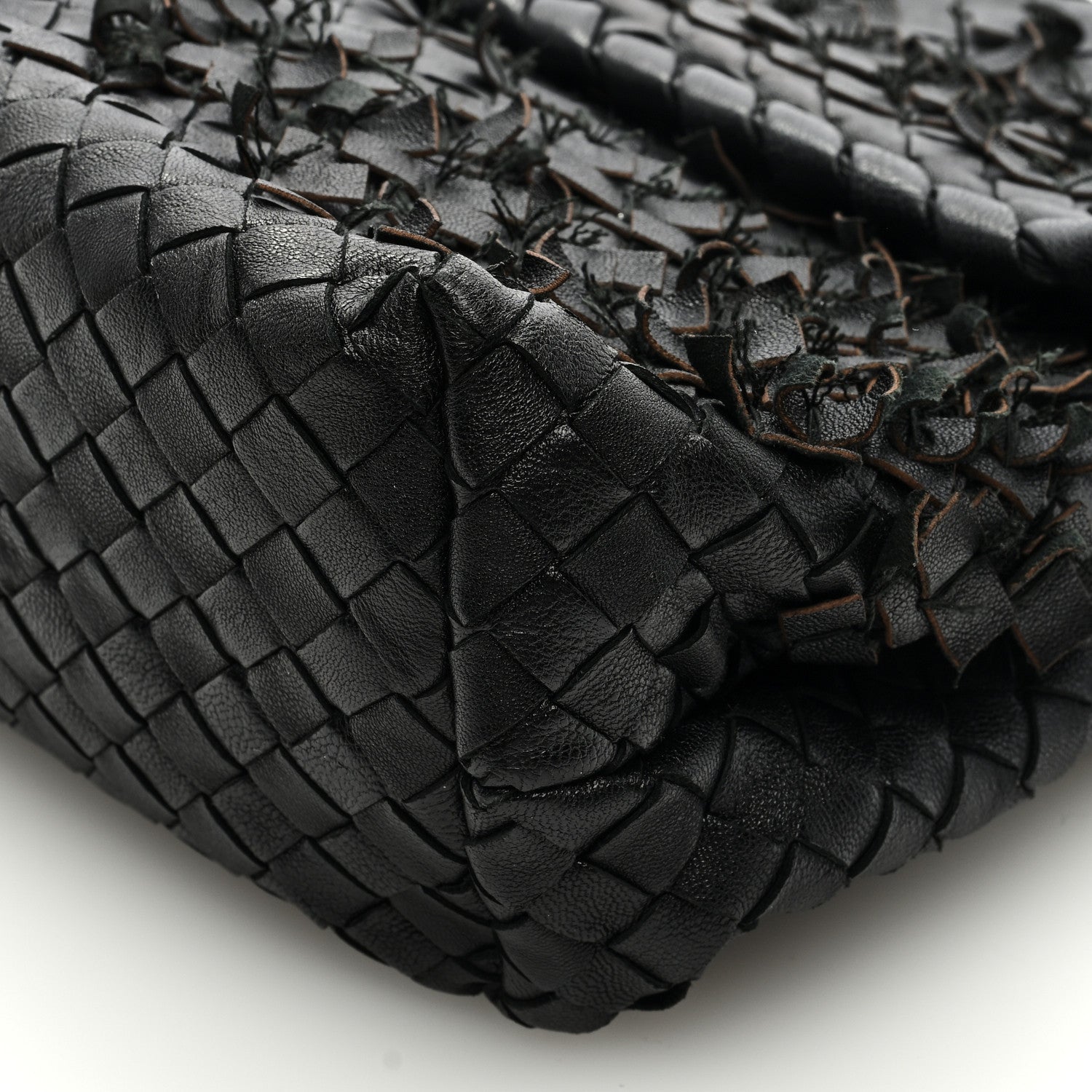 Bottega Veneta Nappa Intrecciato Fringe Flap Black 8 of 8