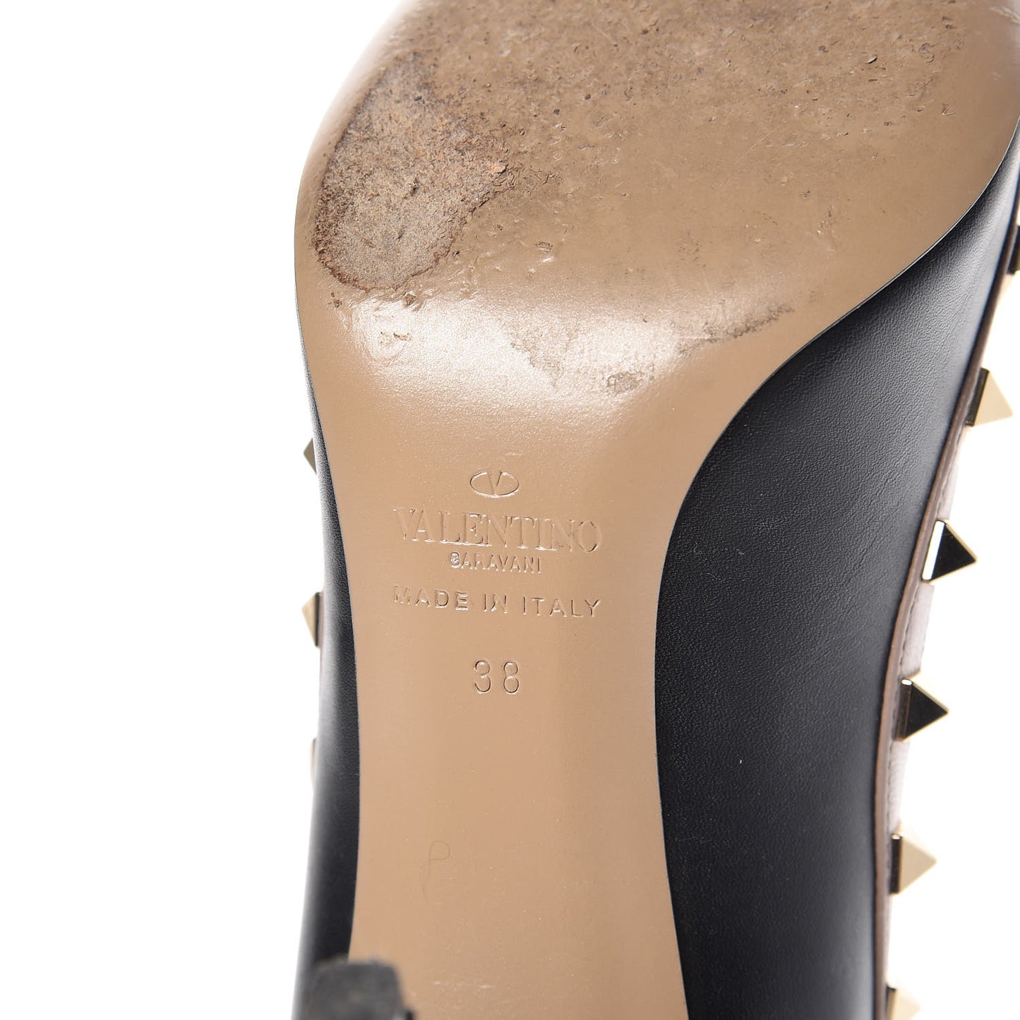 Nappa Rockstud 100mm Pumps 38 Black Poudre