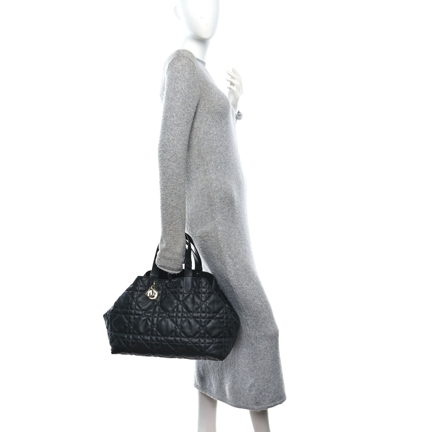 Christian Dior Calfskin Macrocannage Large Toujours Black 2 of 12