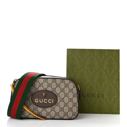 Gucci GG Supreme Monogram Web Neo Vintage Shoulder Bag Beige New Acero Crop 11 of 11